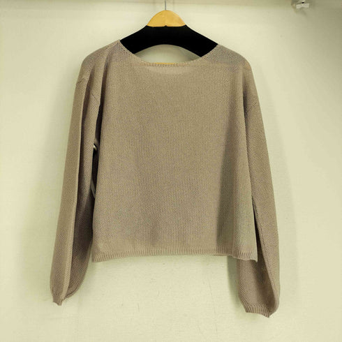 カデュネ CADUNE アクリル混 シアー ボートネックニット レディース JPN:38